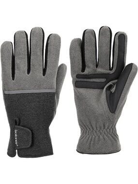 ISOTONER Touchscreen Gloves Water Repellent Plush Lined Gray Black Men's Medium